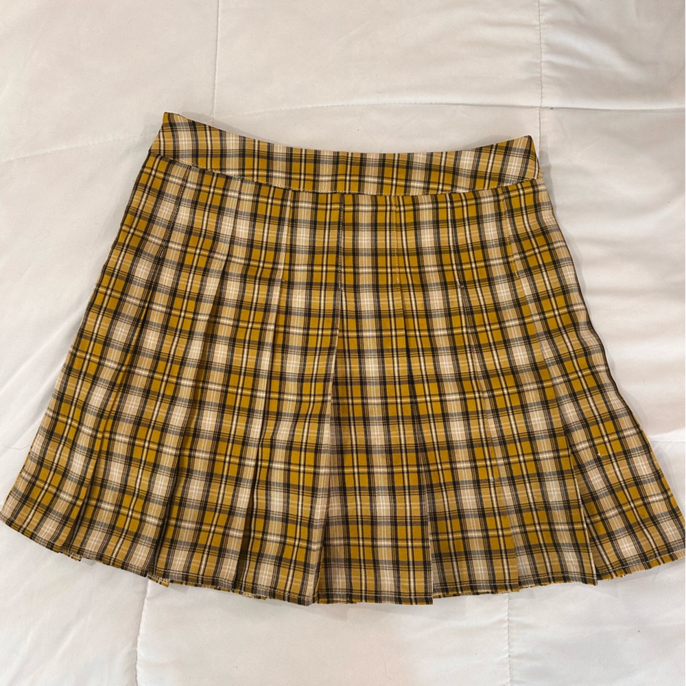 Plaid Yellow Skirt